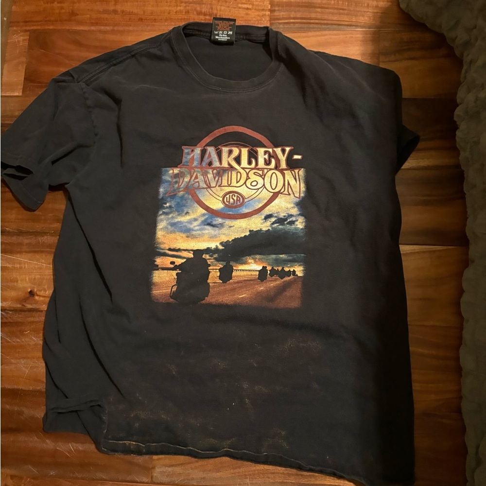 Vintage Harley-Davidson Sunset‎ Ride Graphic Tee – Made in USA – Size XL 0224